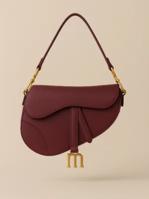 Marèe Luxe Saddle  Top Handle - Deep Red
