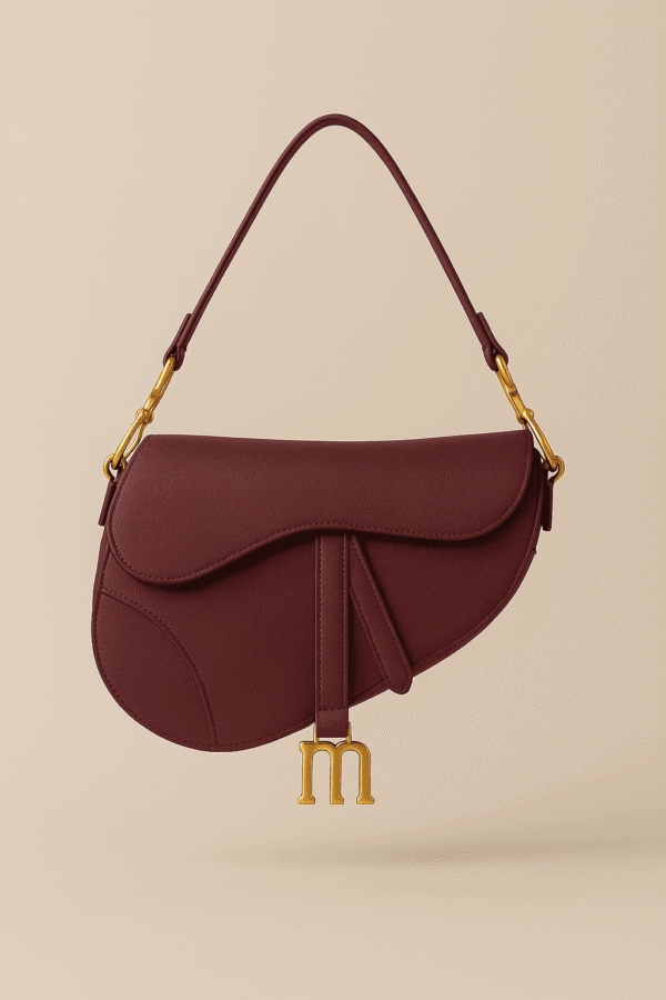 Marèe Luxe Saddle  Top Handle - Deep Red